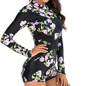 Womens Athletic Training  Long Sleeve Swimsuit